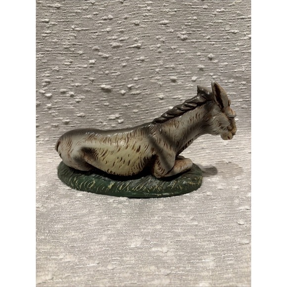 Vintage Nativity Chalkware Donkey Hand Painted Christmas‎ Italy